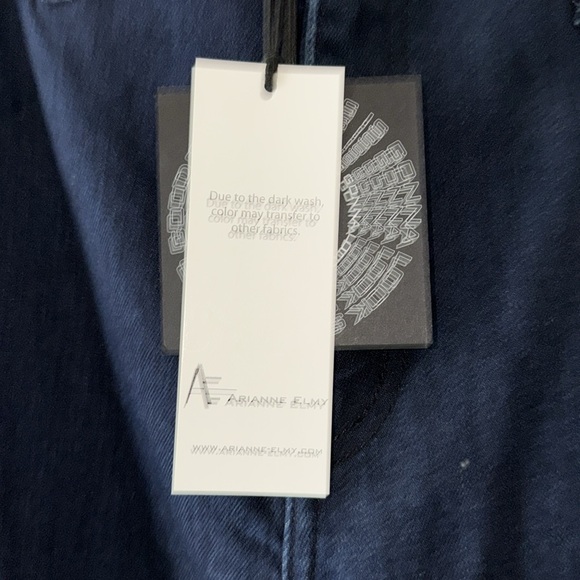 NWT - Arianne Elmy Denim Blue STRAPPY JEANS - 12 - Picture 7 of 11